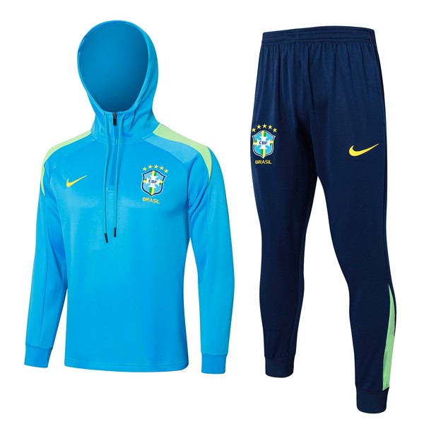 Sudadera Con Capucha Brasil 2024/2025 Azul 3